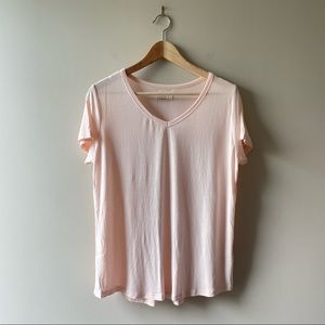 Jackson Rowe Pale Pink V-Neck Short Sleeve Tee
